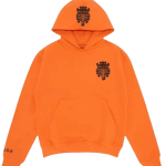 Orange-Pattern-Chrome-Hearts-Hoodie