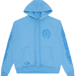 blue-sanskrit-chrome hearts-hoodie